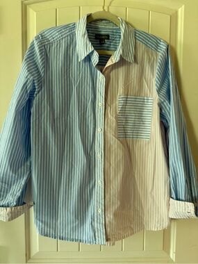 Style & Co. Light Blue & Cream Striped Men's Button-Down Shirt
